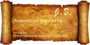 Joanovits Daniella névjegykártya